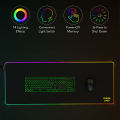 Axotic RGB Gaming Extended Mousepad - XL Gaming Mousepad   With 14 Lighting Modes Braided USB Cable - 800mm x 300mm x 4mm. 