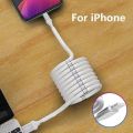 USB TO LIGHTNING CABLE MAGNETIC SELF WINDING HIGH QUALITY FAST CHARGING & DATA CABLE. 