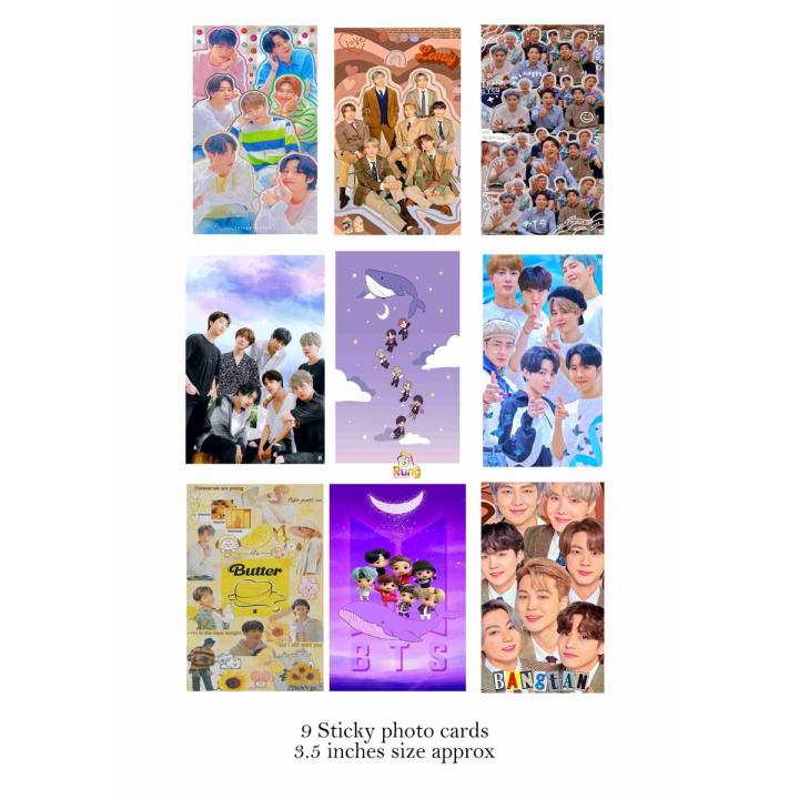 Bts sticky photo cards in Pakistan (9cards)