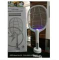 Anti Mosquito HIT Racquet Rechargeable Insect Killer Bat with LED Light, Black. 