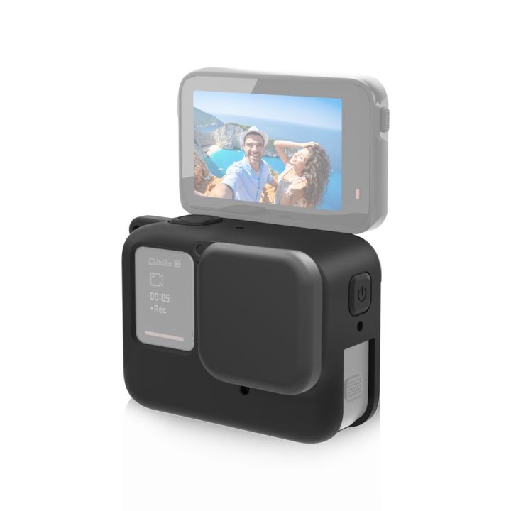 (Not a Camera) For Insta360 Ace Pro PULUZ Body Silicone Protective Case with Lens Cap (Black)
