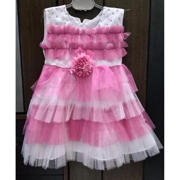 Baby%20Pink%20&%20White%20Frock%20-%20Fancy%20Frock%20-%20Frill%20Frock%20(2-8yrs)%20-%20Image%204