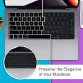 Keyboard Protector Compatible with 2023-2021 M3/M2/M1 Pro/Max MacBook Pro 14" 16" (A2918 A2992 A2779 A2442 A2991 A2780 A2485), M2 MacBook Air 13.6" 15" (A2681 A2941) TPU Skin Cover, Clear. 