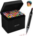 Dual Side Sketch Markers - Alcohol Markers, 12 - 120 Colors Dual Tip Art Markers for Kids Marker Pens for Adult Coloring Painting Supplies Perfect for Painting, Coloring, Sketching and Drawing - Copic Twin Double Head Marker 60 and 80 colour set. 