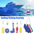 Multi-shape Rowing Inflatable Boats Boating Sea Water Floating Keychain Key Pendant Pool Parts Sailing Fishing Keyring. 