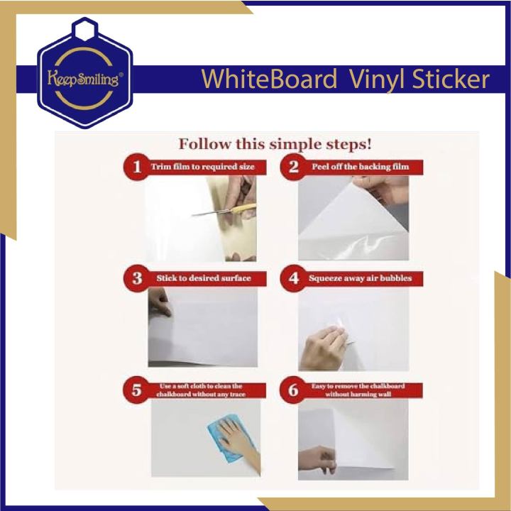 Keep%20Smiling%20Dry%20Erase%20Whiteboard%20Sticker%20Vinyl%20Sticker,%20Self-adhesive%20&%20reusable%20White%20Board%20Peel%20Stick%20for%20School,Office,Home,Kids%20Drawing%20with%202%20erasable%20markers%20-%20Image%203