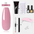 8 in 1 Poly Gel Nail Set 6W LED Lamp Nail Art UV Quick Extension Nail Kit. 