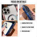 For Apple iPhone 7 Plus iphone 8 Plus Phone Case, For Silicone Luxury Plating Clear Magsafe Wireless Charger Case. 