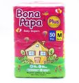 BONA PAPA Medium Size Baby Diaper (50 Pcs) Diapers Plus. 