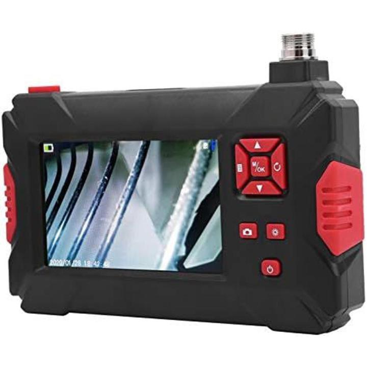 Digital Endoscope Camera P30 Waterproof Industrial Dual Lens Borescope Camera with LCD Display and 9 Lights(5M)