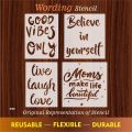 Wording Inspirational Quote Stencils Resuable Plastic Motivational Templates for Word Art Works, Home Decor & DIY Projects ID 08.. 