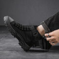【ZOSR】Autumn New Martin Boots Fashion High Top Men Shoes Round Toe Lace-up Ankle Boots Casual Shoes for Men. 