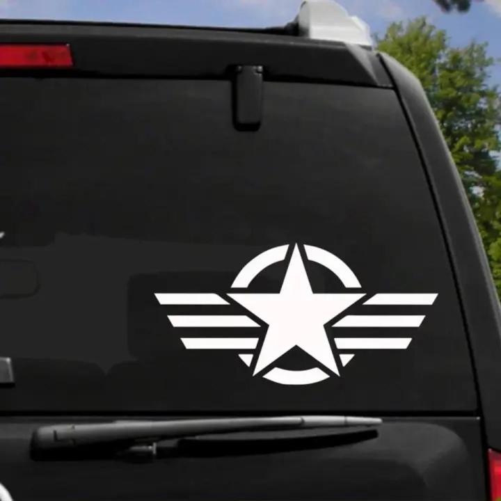 Car Star Sticker Star Design Car Sticker (White) for rear screen, Bumper, Bonnet, etc ...