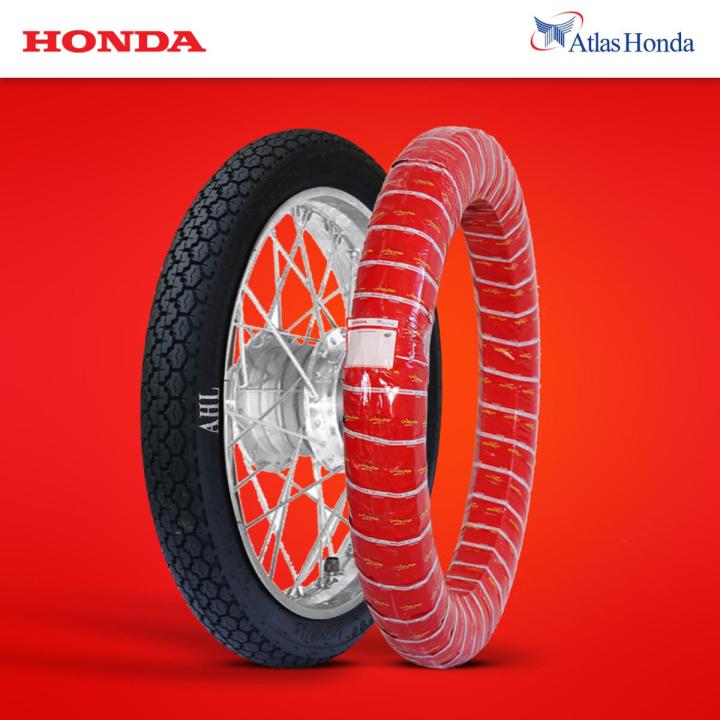 Atlas Honda Tyre with Tube Rear Pridor CD100 6ply