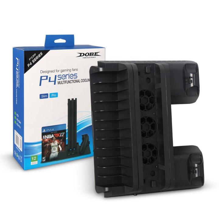 DOBE TP4-882 PS4 Game Cooling Fan Stand with Dual game controller Charging Station for Playstation4,/PS4 Pro/PS4 Slim