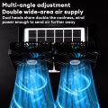 Rotating 4 In 1 Fan Air Cooler with Ice Remote Control with Humidifier & Night Light | Mist Fan Remote Control | RGB Lights | Mist Fan Portable Air Conditioner with Ice Tray | Cooling Fan | Water Spray Fan AC. 