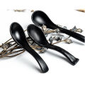 5pcs Japanese Style Spoons Soup Spoon Black Matte Asian Ladle Spoon with Long Handle for Restaurants. 