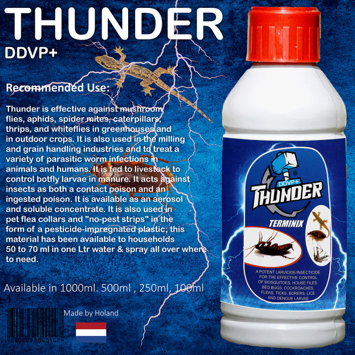 Thunder DDVP+ Use for Cockroaches and For All Small Insects Get Rid Of Small Insects It Kills All Insect Pest Control.