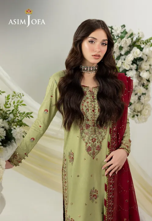 Asim%20Jofa%20Unstitched%20Embroidered%20Raw%20Silk%203%20Piece%20Suit%20For%20Women%20And%20Girls%20-%20Green-%20Collection:%20Izel%20-%20Designcode:%20Ajizl-04-Uns%20-%20Image%203