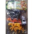 Wild Animal Zoo Toys For Kids Animal Kingdom Pack Of 6 - Akz. 