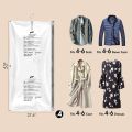 TAILI Hanging Vacuum Storage Bags Space Saver Bags, Long and Short, Clear Vacuum Sealer Bags for Clothing, Suits and Jackets, Closet Organizers and Storage, best for storing and travelling garment bags. 