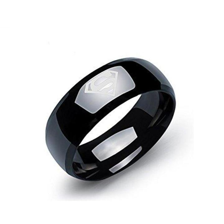 Superman Ring Black For Men