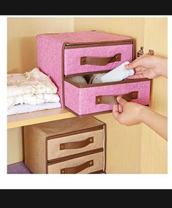 HMT  Foldable Fabric Home Storage Organizer Storage Clothes Scarf Socks Fashion Organizer Box
