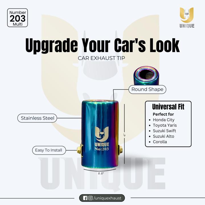 Silencer%20Pipe%20Exhaust%20Silencer%20Muffler%20Tip%20(203%20Multi%20Color)%20Honda%20City,%20Toyota%20Yaris,%20Suzuki%20Swift,%20Suzuki%20Alto,%20Corolla%20-%20Image%204