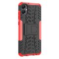 For Samsung Galaxy A05 4G Tire Texture TPU + PC Phone Case with Holder. 