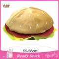 Trendygirl Ladies Hamburger Hat Stretchy Adults Universal Cheeseburger Shaped Cap. 