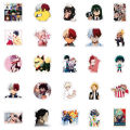 50PCS My Hero Academia Shoto Todoroki Stickers Cosplay Bakugou Katsuki Midoriya Izuku PVC Waterproof Stickers Gifts for Kids. 