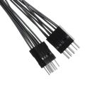 JAERBEE Motherboard Audio HD Extension Cable 9Pin 1 Female to 2 Male Y Splitter Cable Black for PC DIY 10cm. 