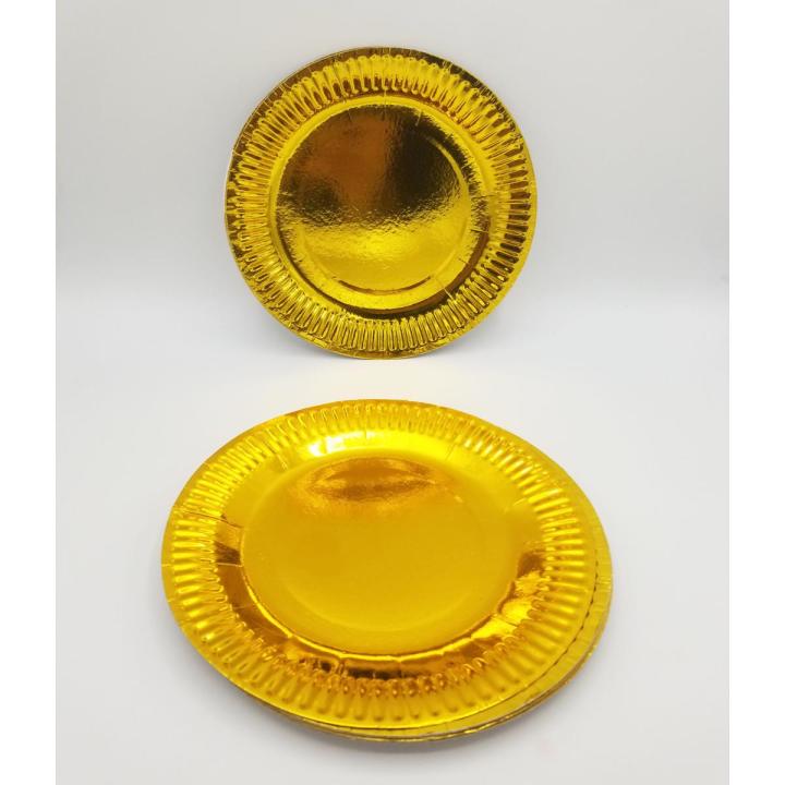 GOLDEN THEME PAPER PLATES PACK OF 10 PAPER PLATES