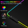 RGB Gaming Mouse Pad Gaming Mouse Mat for Gamer Waterproof Desktop Keyboard Mat with Lighting Mode for Office PC Computer Laptop - SIZE 900*400. 