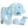 Pack of 5 Newborn Baby Gift Set – Dress Cap Bib Mittens | Baby Essentials Kit | Hot Sale. 