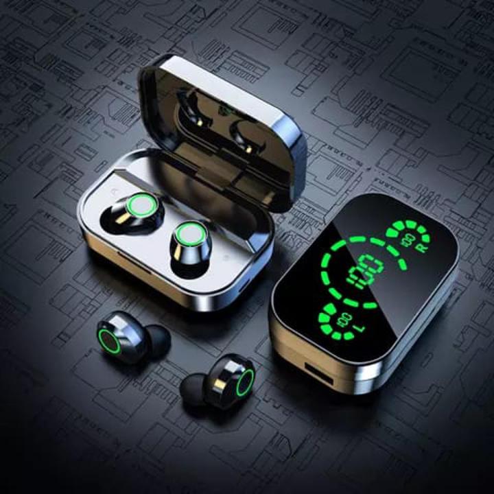 YD03 TWS Bluetooth 5.3 Earbuds HIFI Music Smart Touch Control LED Display Wireless Earphone with Charging Box-Black