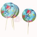 MERMAID THEME CUPCAKE TOPPER PACK OF 10 CUPCAKE TOPPERS. 