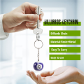 Colorful Billiard Ball Keychain Set 16 Pcs, Key Chain Balls Eightball Billar Billiards Chains Accessories. 