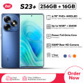 itel S23+ 16GB* RAM + 256GB Storage with Memory Fusion | 6.78" FHD+ Curved AMOLED | In-Screen Fingerprint | 50MP Rear +32MP Selfie Camera | 5000mAh, 18W Charging Type-C | PTA Approved & 12 Month's Official Warranty. 