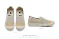 SHAZ FOOTWEAR Women's Beige Comfort Walk Slip-On - Lightweight Breathable Loafers for Ladies. 
