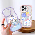 Hontinga for Redmi A3x Redmi A3 Back Cover Cute Cinnamoroll Cream Texture Phone Case Wavy Edge Soft Silicone Cover. 