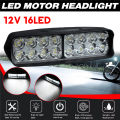 White & Flasher 16 Led Bar Lights for Bike & Car. 