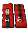 BX Gear  ANKLE WEIGHT 1 KG + 1 KG = 2 KG, Pair Weight Bearing Ankle wrist Strap Leg Strength Resistance Bands for Speed Training Running Exercise Workout Fitness Band. 