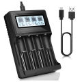 18650 Battery Charger, LCD Display Speed Batteries Charger with 4 Bay Discharge Function for Rechargeable 3.7V Li-Ion Batteries. 