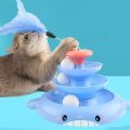 Cat Swivel Toy Ball Self Interesting Dolphin Design With Feathers Pet Stick Funny Auto Combination Supplies. 