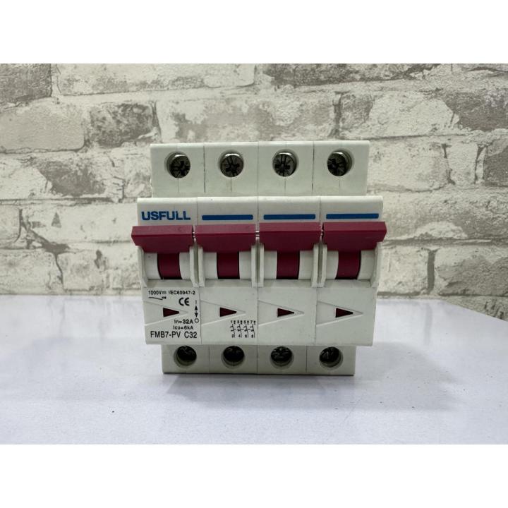 USFULL 4 Pole 32 Ampere DC Miniature Circuit Breaker