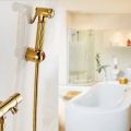 Toilet Hygiene Kit Bidet Portable Wall Mounted Spray/Spray Head/Hand Shower Shattaf Set for Personal Care Hygiene Potty Toilet Gold. 