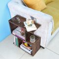 *ooden Arts .  Wooden Side Table - Wall Mounted Night Stand & End Table Organizer - S Shaped DIY Storage Organiser - Bedside Furniture for Bedroom ,Living Room, Hallway(. 