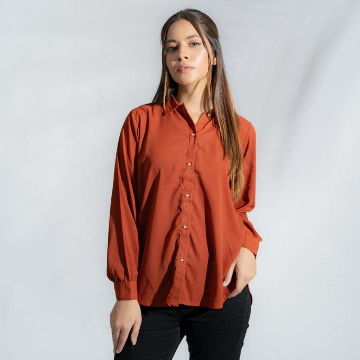Women's%20Button%20Down%20Shirt%20%20Rust%20-%20Image%202
