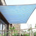 Blue/white Sun Shade Net, High Quality, 90% Sun Protection Shade Net UV Resistant, Privacy Screen Fence for Garden Balcony Greenhouse. With loops & rings on every 3 feet distance on sides and double stitched sides with cotton nawar.. 